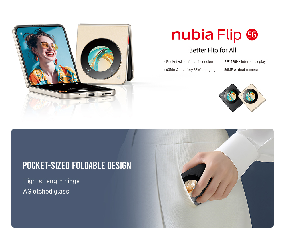 nubia Flip 5G populariza los smartphones plegables por su precio